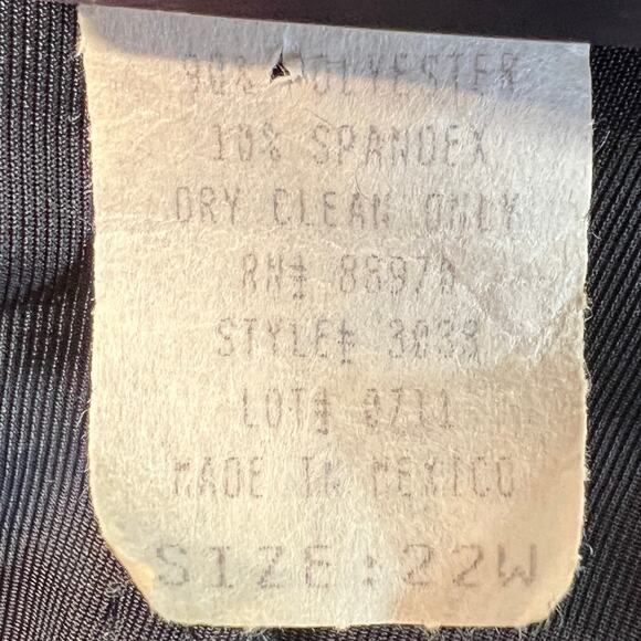 VTG Black Velvet Maxi Dress Plus Sz 22W Slinky Stretch Whimsigoth Holiday - Picture 6 of 13